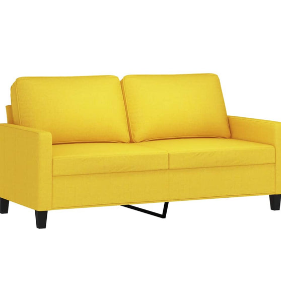 2-Sitzer-Sofa Hellgelb 140 cm Stoff