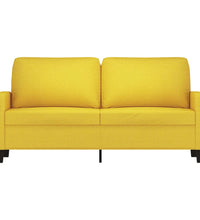 2-Sitzer-Sofa Hellgelb 140 cm Stoff