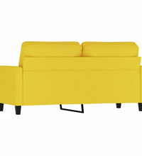 2-Sitzer-Sofa Hellgelb 140 cm Stoff