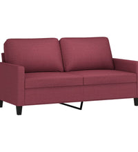 2-Sitzer-Sofa Weinrot 140 cm Stoff