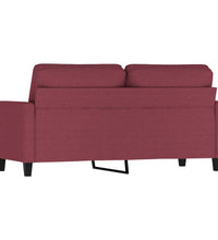 2-Sitzer-Sofa Weinrot 140 cm Stoff