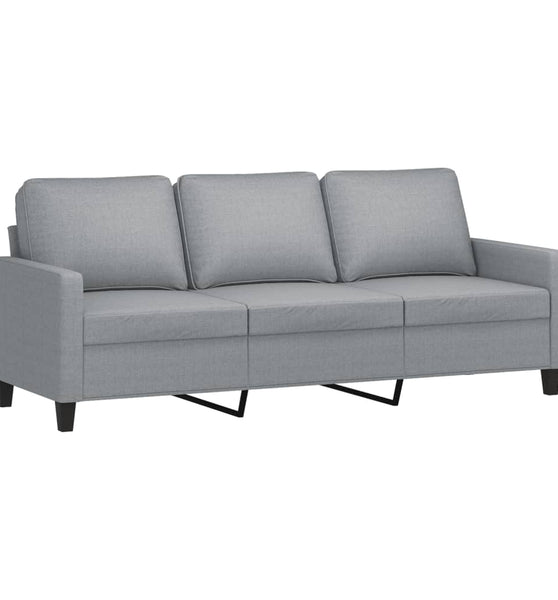 3-Sitzer-Sofa Hellgrau 180 cm Stoff