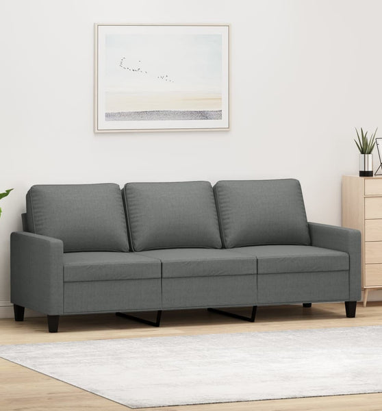 3-Sitzer-Sofa Dunkelgrau 180 cm Stoff