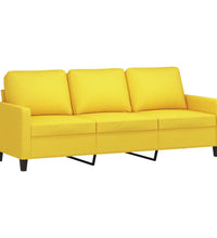 3-Sitzer-Sofa Hellgelb 180 cm Stoff