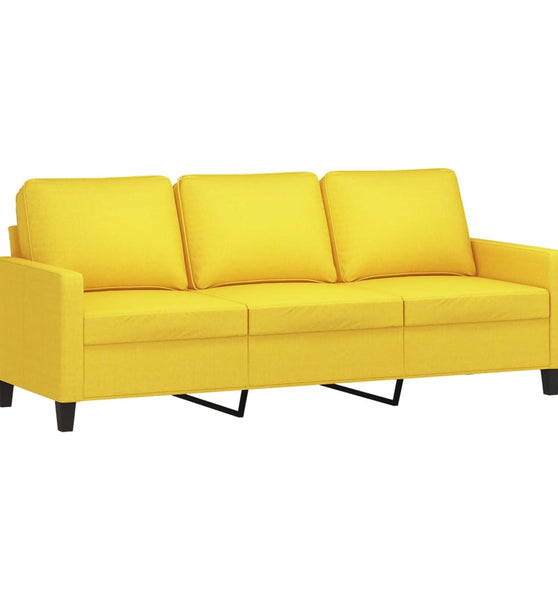 3-Sitzer-Sofa Hellgelb 180 cm Stoff