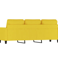 3-Sitzer-Sofa Hellgelb 180 cm Stoff