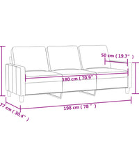 3-Sitzer-Sofa Hellgelb 180 cm Stoff