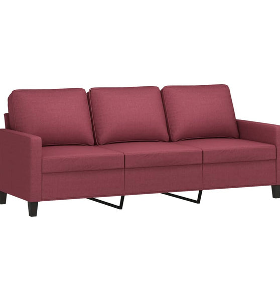 3-Sitzer-Sofa Weinrot 180 cm Stoff