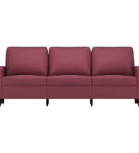 3-Sitzer-Sofa Weinrot 180 cm Stoff