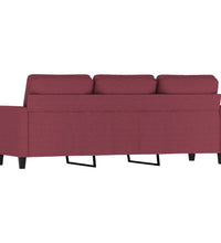 3-Sitzer-Sofa Weinrot 180 cm Stoff