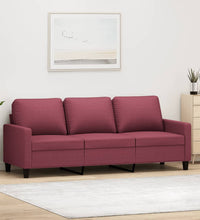 3-Sitzer-Sofa Weinrot 180 cm Stoff