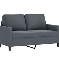2-Sitzer-Sofa Dunkelgrau 120 cm Samt