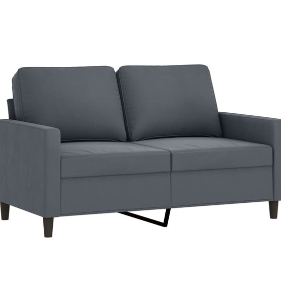 2-Sitzer-Sofa Dunkelgrau 120 cm Samt