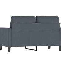 2-Sitzer-Sofa Dunkelgrau 120 cm Samt