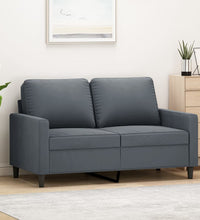 2-Sitzer-Sofa Dunkelgrau 120 cm Samt