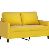 2-Sitzer-Sofa Gelb 120 cm Samt