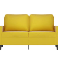 2-Sitzer-Sofa Gelb 120 cm Samt