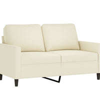2-Sitzer-Sofa Creme 120 cm Samt