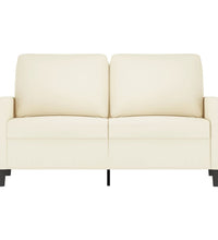 2-Sitzer-Sofa Creme 120 cm Samt