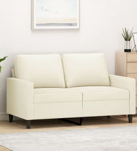 2-Sitzer-Sofa Creme 120 cm Samt