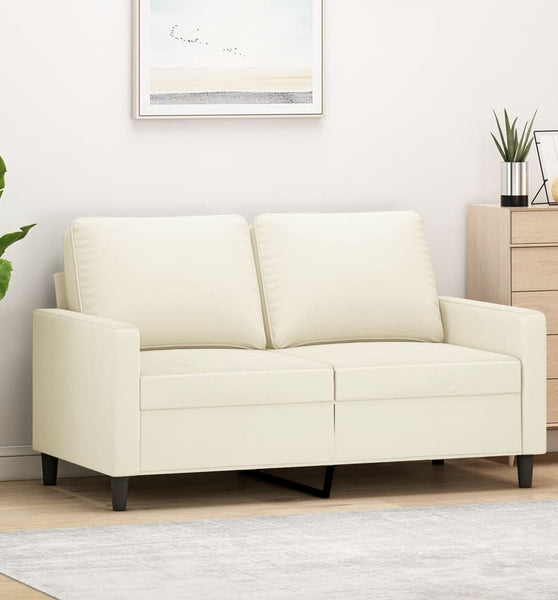 2-Sitzer-Sofa Creme 120 cm Samt