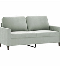 2-Sitzer-Sofa Hellgrau 140 cm Samt