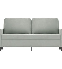 2-Sitzer-Sofa Hellgrau 140 cm Samt