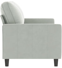 2-Sitzer-Sofa Hellgrau 140 cm Samt