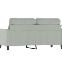 2-Sitzer-Sofa Hellgrau 140 cm Samt