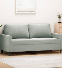 2-Sitzer-Sofa Hellgrau 140 cm Samt