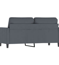 2-Sitzer-Sofa Dunkelgrau 140 cm Samt