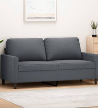 2-Sitzer-Sofa Dunkelgrau 140 cm Samt