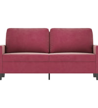 2-Sitzer-Sofa Weinrot 140 cm Samt