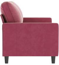 2-Sitzer-Sofa Weinrot 140 cm Samt
