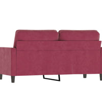 2-Sitzer-Sofa Weinrot 140 cm Samt