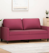 2-Sitzer-Sofa Weinrot 140 cm Samt