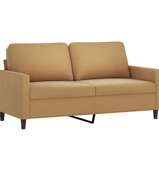2-Sitzer-Sofa Braun 140 cm Samt