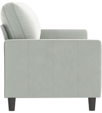 3-Sitzer-Sofa Hellgrau 180 cm Samt