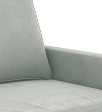 3-Sitzer-Sofa Hellgrau 180 cm Samt