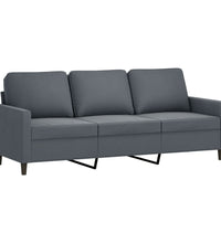 3-Sitzer-Sofa Dunkelgrau 180 cm Samt
