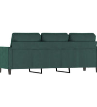 3-Sitzer-Sofa Dunkelgrün 180 cm Samt