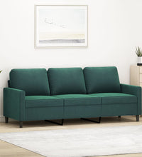 3-Sitzer-Sofa Dunkelgrün 180 cm Samt