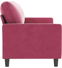 3-Sitzer-Sofa Weinrot 180 cm Samt