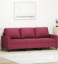 3-Sitzer-Sofa Weinrot 180 cm Samt