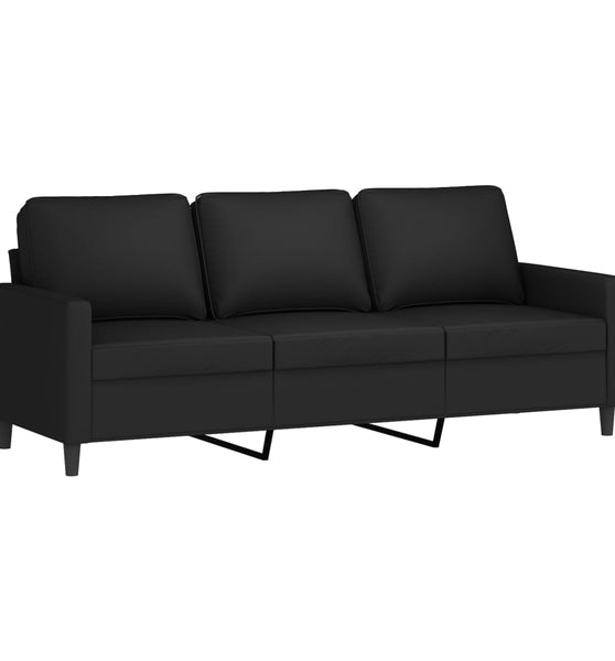3-Sitzer-Sofa Schwarz 180 cm Samt
