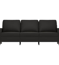 3-Sitzer-Sofa Schwarz 180 cm Samt