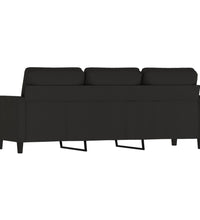 3-Sitzer-Sofa Schwarz 180 cm Samt