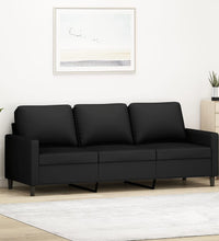 3-Sitzer-Sofa Schwarz 180 cm Samt