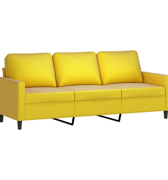 3-Sitzer-Sofa Gelb 180 cm Samt