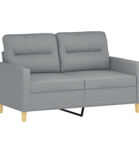 2-Sitzer-Sofa Hellgrau 120 cm Stoff